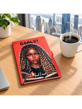 NWT-Goals-Inspired Red Hardcover Journal and Pen Set SKU#1213